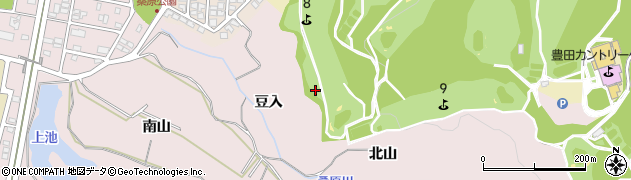 愛知県豊田市市木町（北山）周辺の地図