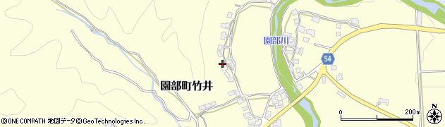 京都府南丹市園部町竹井（タワ）周辺の地図