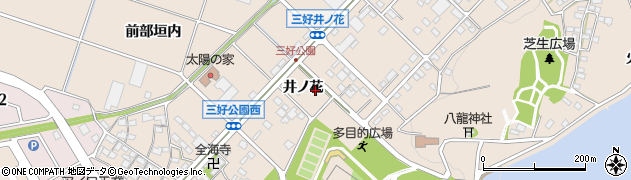 愛知県みよし市三好町（井ノ花）周辺の地図