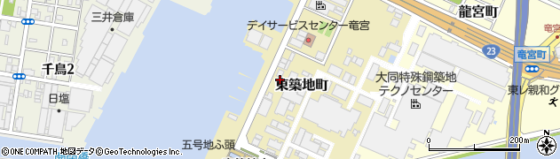 愛知県名古屋市港区東築地町17周辺の地図