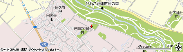 滋賀県守山市洲本町周辺の地図