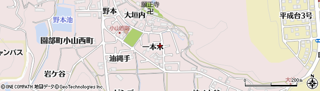 京都府南丹市園部町小山西町（一本木）周辺の地図