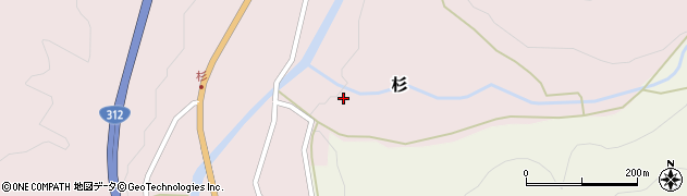 兵庫県神河町（神崎郡）杉周辺の地図