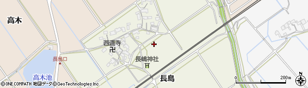 滋賀県野洲市長島周辺の地図