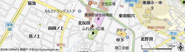 愛知県東郷町（愛知郡）春木（北反田）周辺の地図