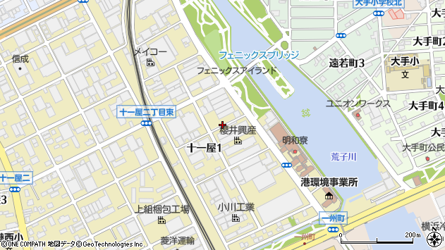 〒455-0831 愛知県名古屋市港区十一屋の地図