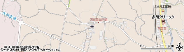 岡山県津山市草加部629周辺の地図