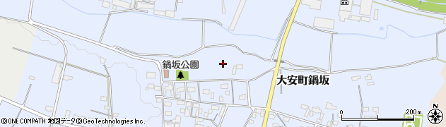 三重県いなべ市大安町鍋坂周辺の地図