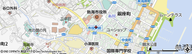 静岡県熱海市中央町周辺の地図