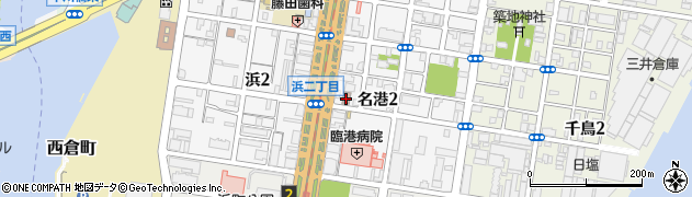 名古屋港本町郵便局周辺の地図