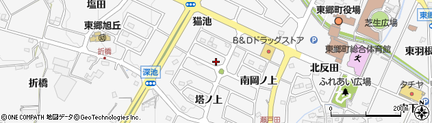 愛知県東郷町（愛知郡）春木（猫池）周辺の地図