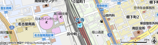 笠寺駅周辺の地図