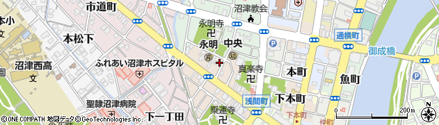 静岡県沼津市幸町周辺の地図
