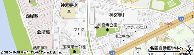 愛知県名古屋市港区神宮寺周辺の地図
