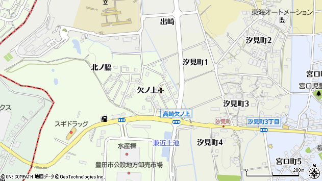 〒471-0048 愛知県豊田市高崎町の地図