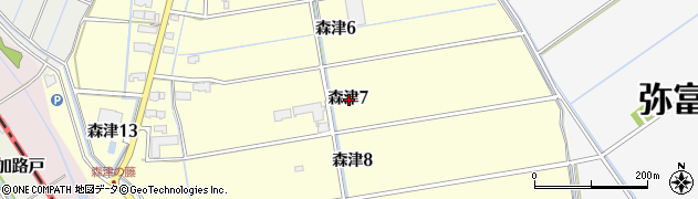 愛知県弥富市森津7丁目周辺の地図