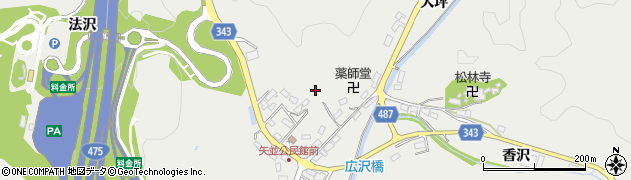 愛知県豊田市矢並町周辺の地図