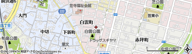 愛知県名古屋市南区白雲町周辺の地図