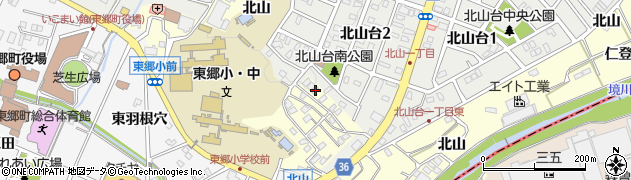 愛知県東郷町（愛知郡）諸輪（北山）周辺の地図