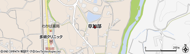 岡山県津山市草加部周辺の地図