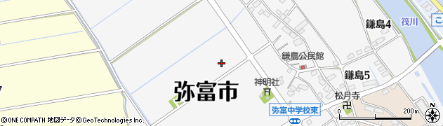 愛知県弥富市鎌島周辺の地図