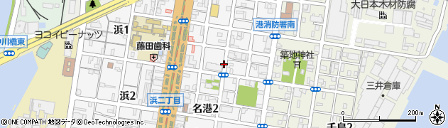 愛知県名古屋市港区名港周辺の地図