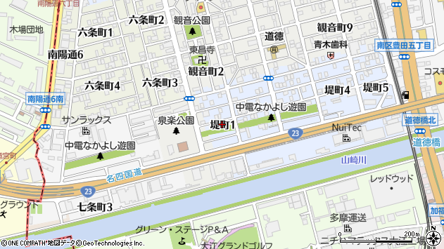 〒457-0844 愛知県名古屋市南区堤町の地図