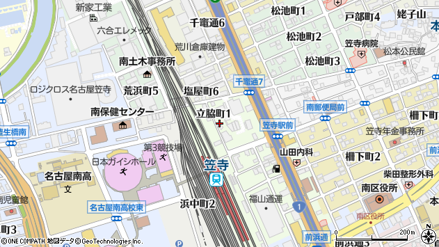 〒457-0077 愛知県名古屋市南区立脇町の地図