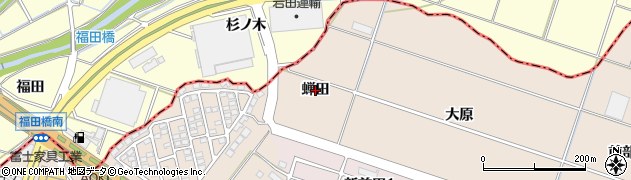 愛知県みよし市三好町（蝉田）周辺の地図
