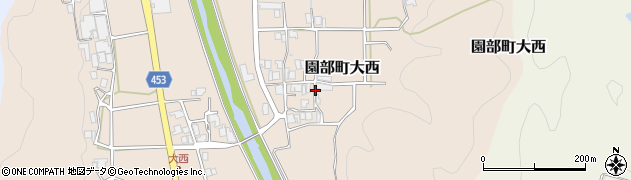 京都府南丹市園部町大西周辺の地図