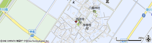 滋賀県野洲市北周辺の地図