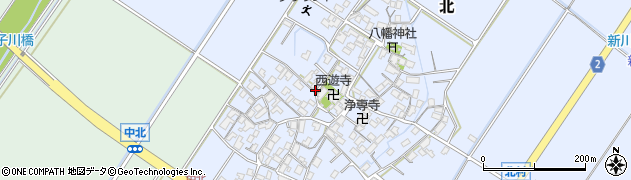 滋賀県野洲市北周辺の地図