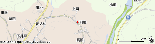 愛知県豊田市霧山町（引地）周辺の地図