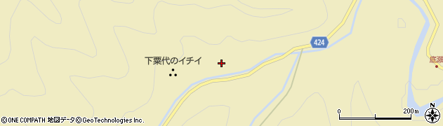 愛知県北設楽郡東栄町振草下粟代大屋路周辺の地図