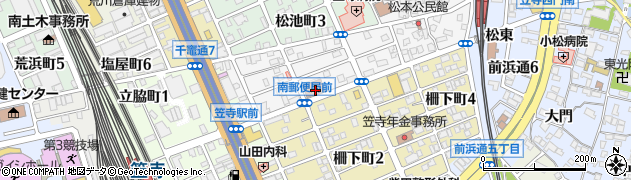 名古屋南郵便局配達周辺の地図