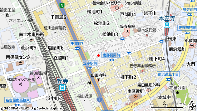 〒457-0045 愛知県名古屋市南区松城町の地図
