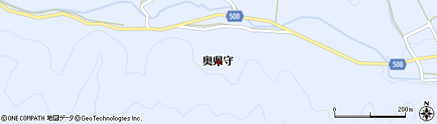 兵庫県丹波篠山市奥県守周辺の地図