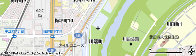 愛知県豊田市川端町周辺の地図