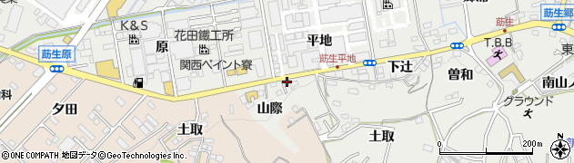 愛知県みよし市莇生町山際401周辺の地図