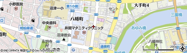 アーケード名店街周辺の地図