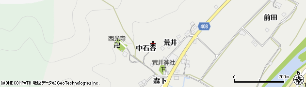 京都府南丹市八木町美里（中石谷）周辺の地図