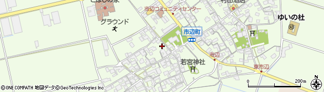 滋賀県東近江市市辺町周辺の地図
