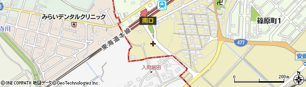 滋賀県近江八幡市安養寺町周辺の地図