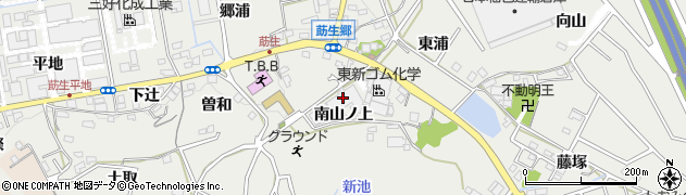 愛知県みよし市莇生町（南山ノ上）周辺の地図