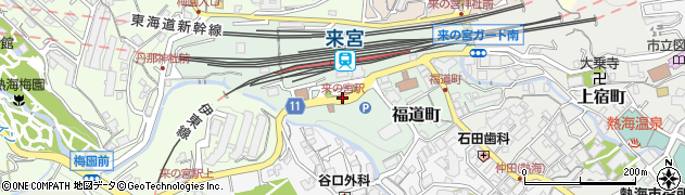 来の宮駅周辺の地図