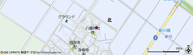 滋賀県野洲市北736周辺の地図