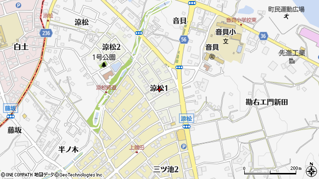 〒470-0163 愛知県愛知郡東郷町涼松の地図