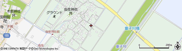 滋賀県野洲市虫生185周辺の地図