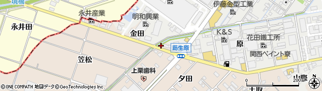 愛知県みよし市三好町（下夕田）周辺の地図