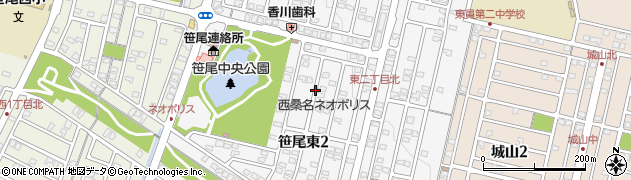 三重県東員町（員弁郡）笹尾東周辺の地図